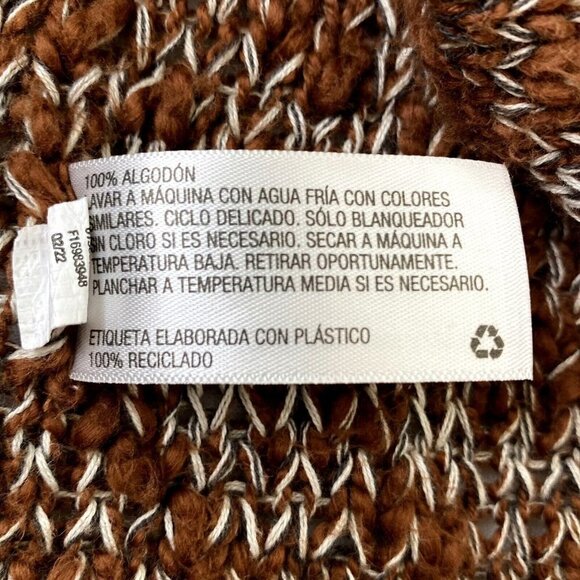 Universal Thread Sweater Womens XS Pullover V Neck Oversized Nubby Knit Brown - Picture 7 of 8